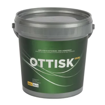 Изображение товара Интерьерная краска Ottisk влажная уборка матовая 0.9л для стен и потолков Изображение товара Интерьерная краска Ottisk влажная уборка матовая 0.9л для стен и потолков