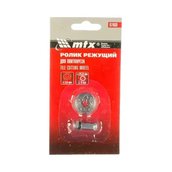 Изображение товара Ролик для плиткореза Matrix 22х2 мм для резки плитки Изображение товара Ролик для плиткореза Matrix 22х2 мм для резки плитки