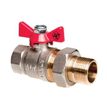Изображение товара Кран шаровый со сгоном Altstream 1/2" бабочка для водопровода Изображение товара Кран шаровый со сгоном Altstream 1/2" бабочка для водопровода