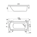 Ванна акриловая Santek - Монако 160х70 см 1WH111977_2