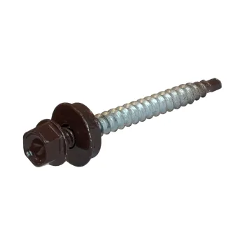 Изображение товара Саморез кровельный 4,8х50мм коричневый шоколад (RAL 8017) Изображение товара Саморез кровельный 4,8х50мм коричневый шоколад (RAL 8017)