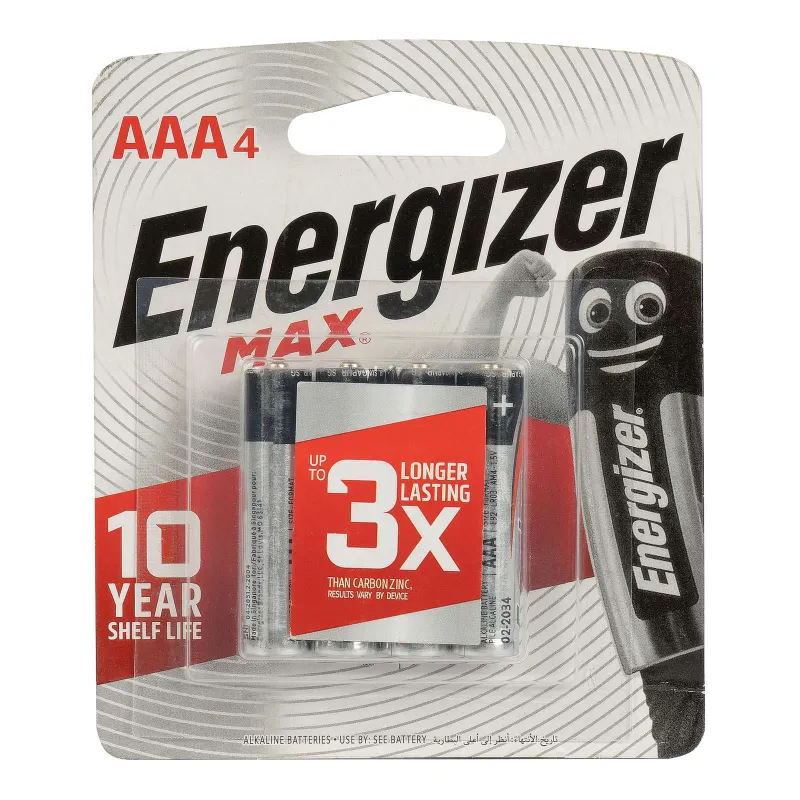 Батарейка алкалиновая Energizer Мах AAA - 4 шт на блистере_1