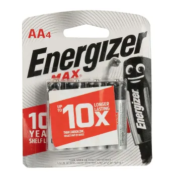Батарейка алкалиновая Energizer Мах AA - 4 шт на блистере