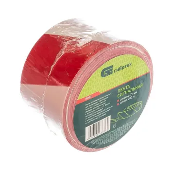 Изображение товара Сигнальная лента бело-красная 75ммх200м от Сибртех для ограждения Изображение товара Сигнальная лента бело-красная 75ммх200м от Сибртех для ограждения