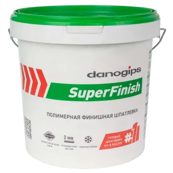 Изображение товара Финишная полимерная шпаклевка Danogips Sheetrock SuperFinish 18 кг для внутренних работ Изображение товара Финишная полимерная шпаклевка Danogips Sheetrock SuperFinish 18 кг для внутренних работ
