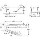 Ванна акриловая Roca Hall Angular 150x100 правая_2