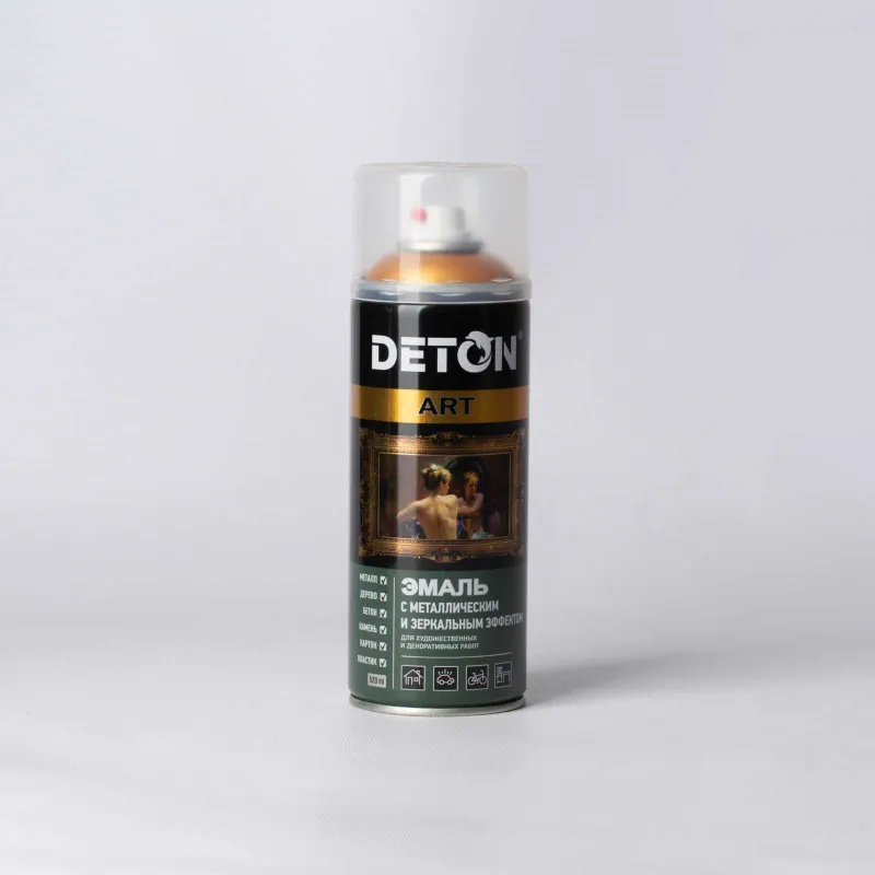 Эмаль аэрозольная Deton Art акриловая золотой металлик 520 мл_1