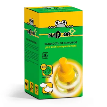 Изображение товара Жидкость от комаров Nadzor без запаха 30 мл для электрофумигатора Изображение товара Жидкость от комаров Nadzor без запаха 30 мл для электрофумигатора