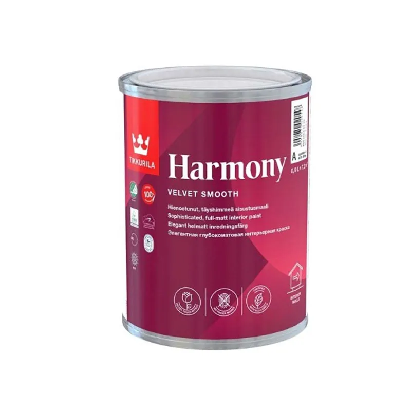 Краска интерьерная Tikkurila Harmony белая база A 0,9 л_1