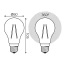 Лампа светодиодная Gauss Filament 10Вт E27 нейтральный белый свет 4100К_4