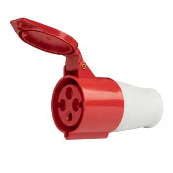 Изображение товара Переносная силовая розетка EKF 32 А 380 В с защитной крышкой Изображение товара Переносная силовая розетка EKF 32 А 380 В с защитной крышкой