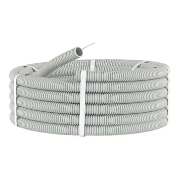 Изображение товара Труба гофрированная ПВХ серая 20 мм 50 м IEK Изображение товара Труба гофрированная ПВХ серая 20 мм 50 м IEK