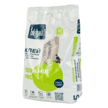 Изображение товара Клей для плитки Bergauf Keramik Pro С1 Т 5 кг морозостойкий для внутренних и наружных работ Изображение товара Клей для плитки Bergauf Keramik Pro С1 Т 5 кг морозостойкий для внутренних и наружных работ
