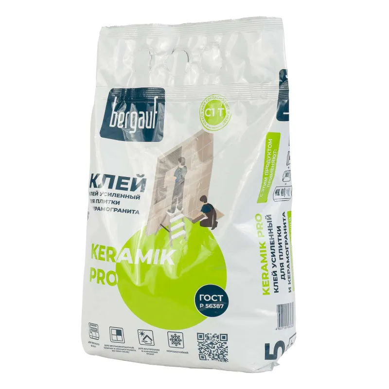 Клей для плитки Bergauf Keramik Pro С1Т, 5 кг_1