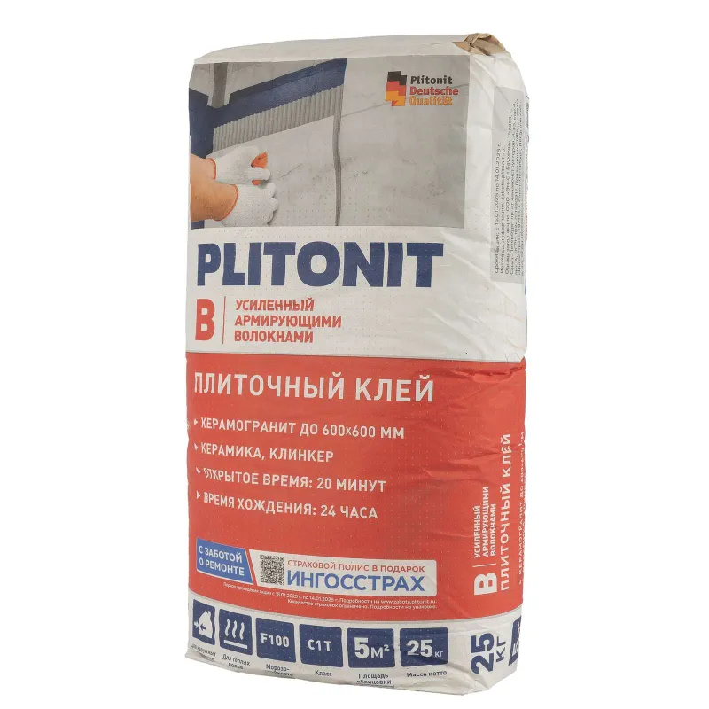 Клей для плитки Plitonit B С1Т 25 кг_1