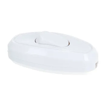 Изображение товара Переключатель бра на шнур белый Universal одноклавишный Изображение товара Переключатель бра на шнур белый Universal одноклавишный