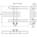 Полотенцесушитель водяной Terminus Диана П7 100х560 1/2" лесенка_2