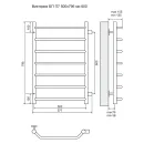Полотенцесушитель водяной Terminus Виктория П7 500х796 1/2" лесенка_3