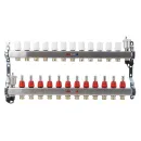 Коллекторная группа Valtec 1" евроконус 3/4" на 12 выходов с расходомерами_2