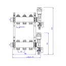 Коллекторная группа Valtec 1" евроконус 3/4" на 8 выходов_5