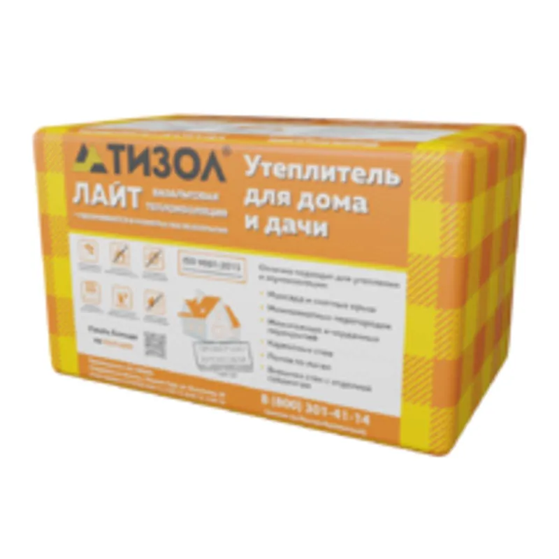 Утеплитель Тизол Euro-Лайт 50 кг/м³ 36λ (1000х600х100мм)х6_1