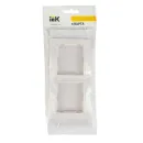 Рамка двухместная Кварта белая IP20 IEK_5