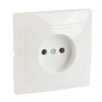 Изображение товара Розетка одноместная без заземления IEK Кварта встроенная белая IP20 Изображение товара Розетка одноместная без заземления IEK Кварта встроенная белая IP20