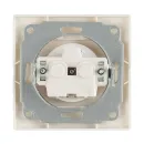 Розетка одноместная без заземления Кварта белая IP20 IEK_4
