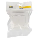 Розетка одноместная с заземлением с крышкой Кварта белая IP20 IEK_6