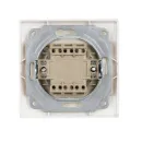 Выключатель двухклавишный с подсветкой Кварта белый IP20 IEK_3