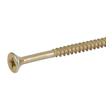 Изображение товара Саморез универсальный 5х70мм желтый цинк Изображение товара Саморез универсальный 5х70мм желтый цинк