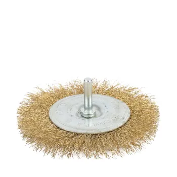 Изображение товара Щетка дисковая для дрели 100 мм латунная витая Йоко Изображение товара Щетка дисковая для дрели 100 мм латунная витая Йоко