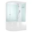 Душевая кабина Domani-Spa Delight Slim 128 R высокий поддон 120х80х218 см матовые стекла_1