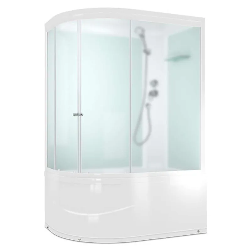 Душевая кабина Domani-Spa Delight Slim 128 R высокий поддон 120х80х218 см матовые стекла_1