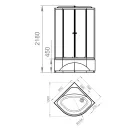Душевая кабина Domani-Spa Delight Slim 99 высокий поддон 90х90х218 см матовые стекла_4