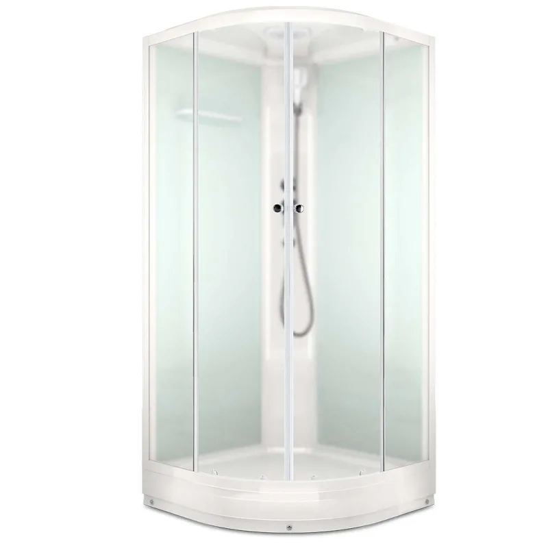 Душевая кабина Domani-Spa Delight Slim 99 низкий поддон 90х90х218 см матовые стекла_1