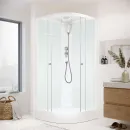 Душевая кабина Domani-Spa Delight Slim 99 низкий поддон 90х90х218 см матовые стекла_2