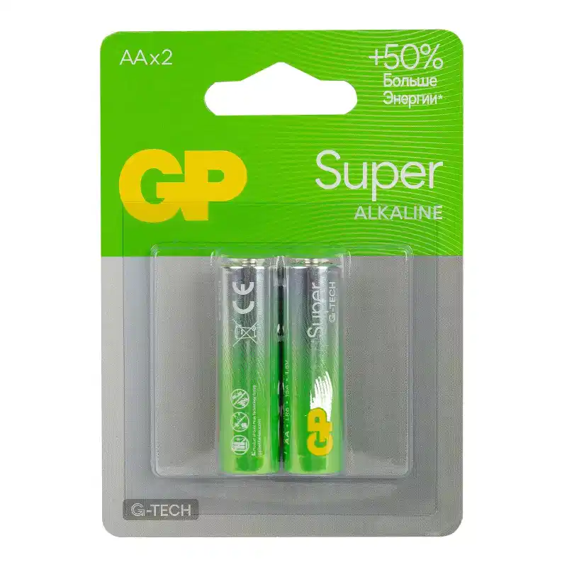 Батарейка алкалиновая GP Super Alkaline 15А АA - 2 шт на блистере_1