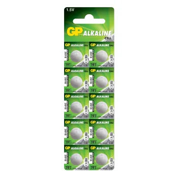 Батарейки алкалиновые пуговичные GP 191A (1шт=1 батарейка, 1компл=10шт)