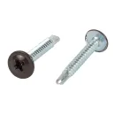 Саморез с прессшайбой сверло 4,2х32мм коричневый шоколад (RAL 8017) Yoko_3