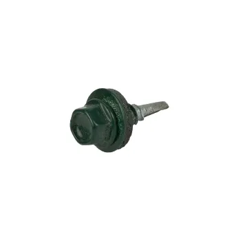 Изображение товара Саморез кровельный 5,5x19мм зеленый RAL 6005 Йоко крепеж для кровли металлоконструкций Изображение товара Саморез кровельный 5,5x19мм зеленый RAL 6005 Йоко крепеж для кровли металлоконструкций