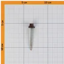 Саморез кровельный 4,8х50мм красное вино (RAL 3005) 150шт Yoko_4