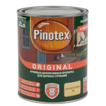 Изображение товара Декоративно-защитное средство для дерева Pinotex Original белое 0,9л полуматовое Изображение товара Декоративно-защитное средство для дерева Pinotex Original белое 0,9л полуматовое