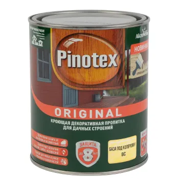 Изображение товара Декоративно-защитное средство Pinotex Original база C полуматовое 0,84л для дерева Изображение товара Декоративно-защитное средство Pinotex Original база C полуматовое 0,84л для дерева