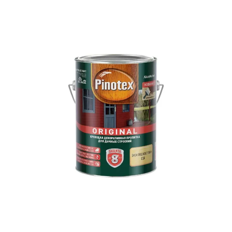 Декоративно-защитное средство для дерева Pinotex Original (база C) полуматовое 2,5л_1