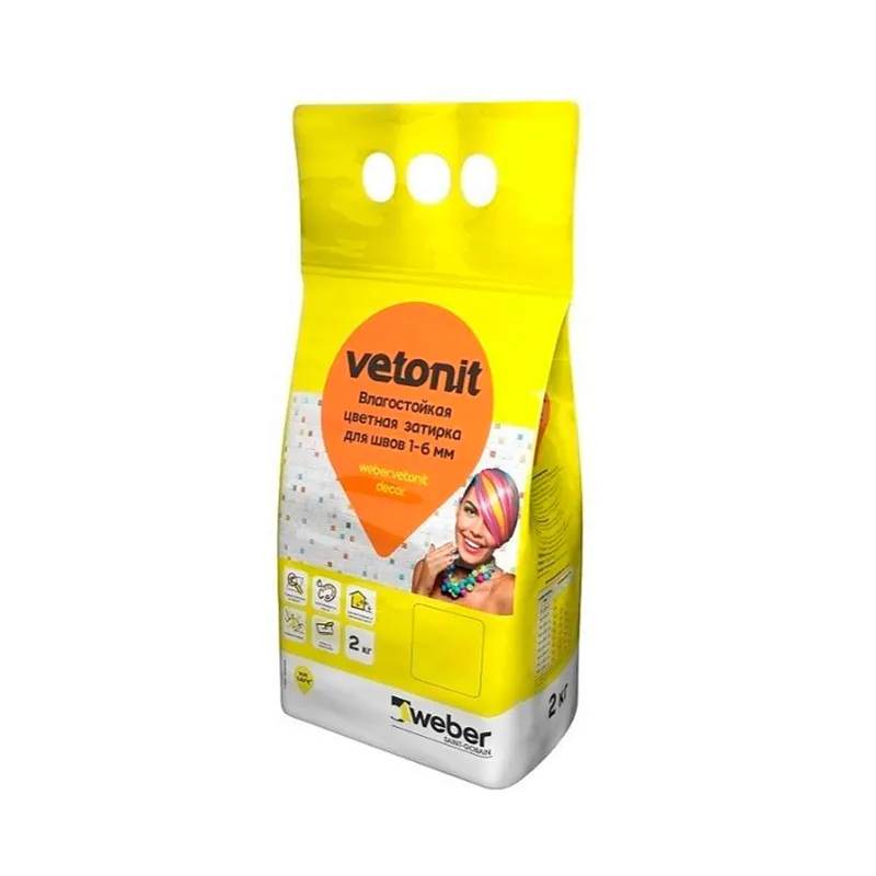 Затирка цементная Vetonit decor песочная, 2 кг_1