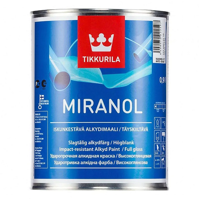 Эмаль Tikkurila Miranol база С высокоглянцевая 0,9 л_1