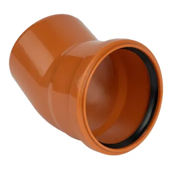 Изображение товара Отвод канализационный наружный 110мм 30° из полипропилена RTP Изображение товара Отвод канализационный наружный 110мм 30° из полипропилена RTP