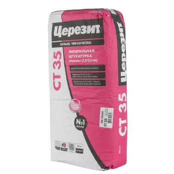 Изображение товара Штукатурка декоративная Церезит СТ 35 Короед зерно 3.5 мм 25 кг Изображение товара Штукатурка декоративная Церезит СТ 35 Короед зерно 3.5 мм 25 кг
