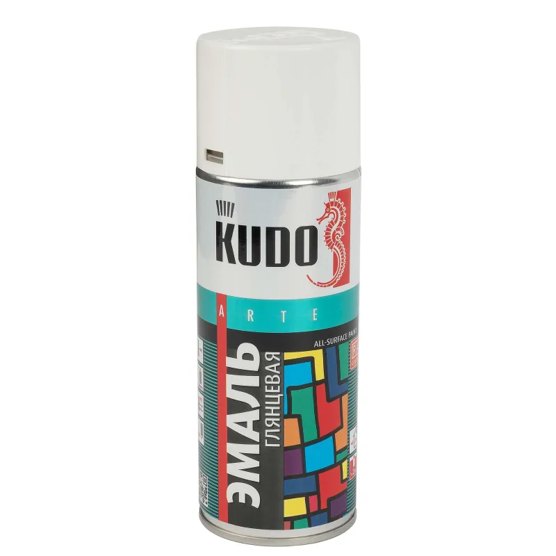 Эмаль аэрозольная Kudo белая (RAL 9003) глянцевая 0,52л_1